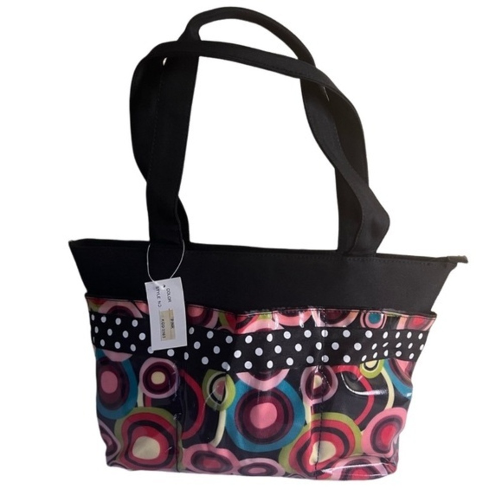Polka Dot Medium Sized Handbag Totebag Multicolored